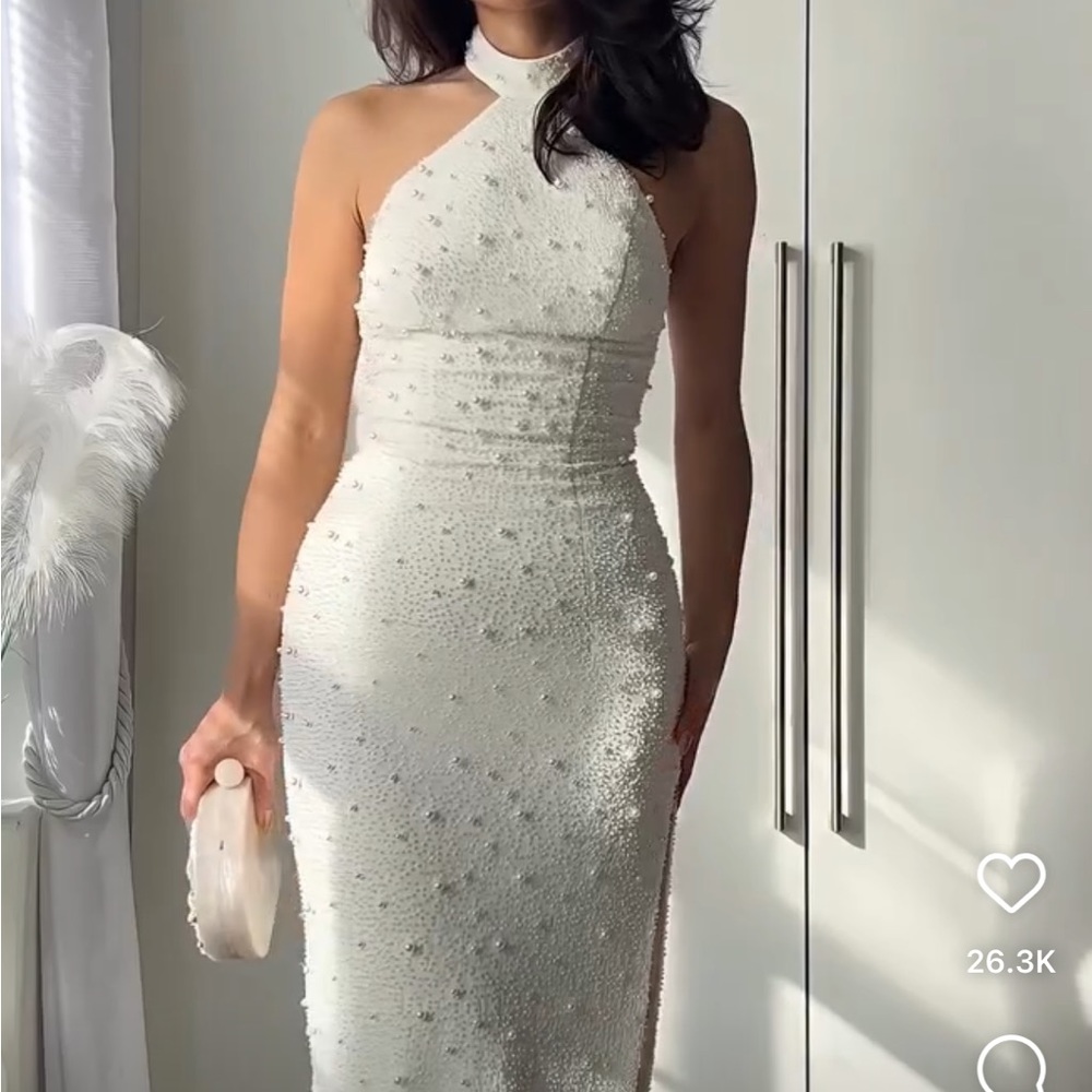 Embellished White Dress